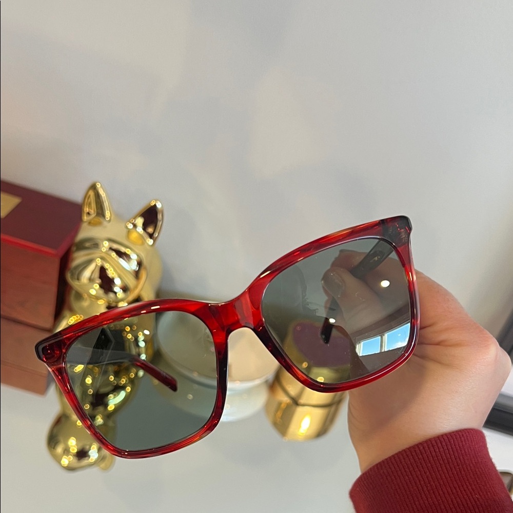 Givenchy Red Tortoiseshell Sunglasses - image 5